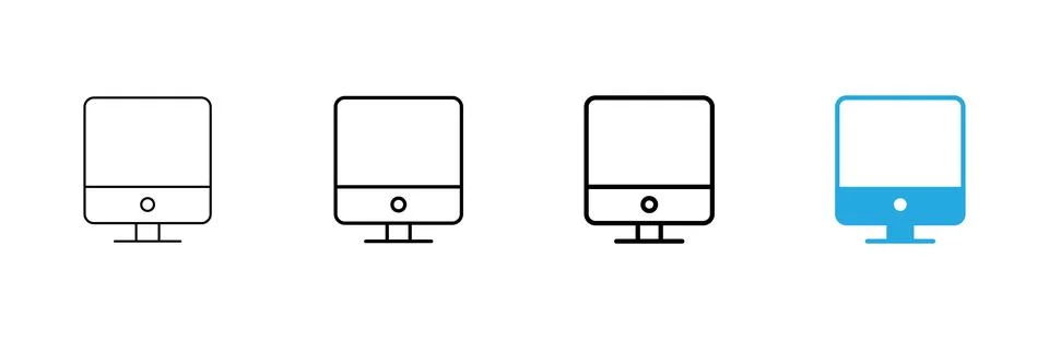 Computer icon vector. computer monitor sign and symbol Stock Illustration