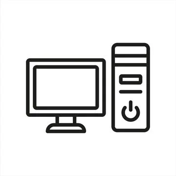 Computer icon vector design templates simple and modern Stock Illustration