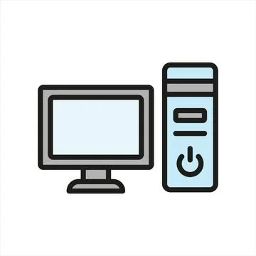 Computer icon vector design templates simple and modern Stock Illustration