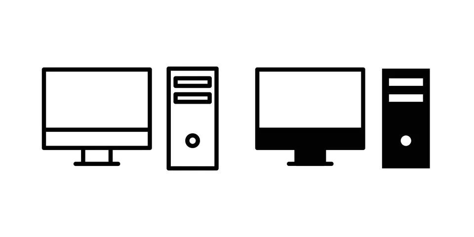 Computer icon vector editable eps10 Stock Illustration