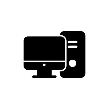 Computer icon vector illustration. computer monitor sign and symbol 스톡 일러스트