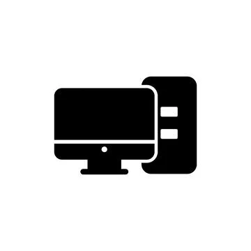 Computer icon vector illustration. computer monitor sign and symbol Stock Illustration