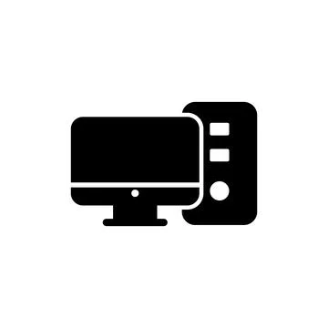 Computer icon vector illustration. computer monitor sign and symbol Illustrazione stock