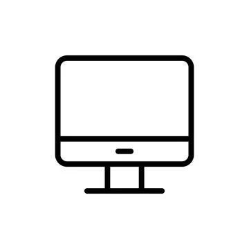 Computer icon vector illustration. computer monitor sign and symbol Illustrazione stock