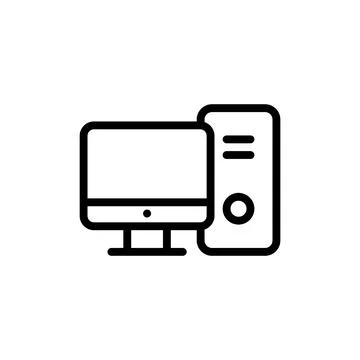 Computer icon vector illustration. computer monitor sign and symbol Stock Illustration