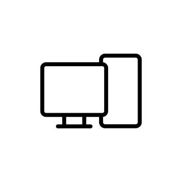 Computer icon vector illustration. computer monitor sign and symbol Stock Illustration