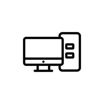 Computer icon vector illustration. computer monitor sign and symbol Stock Illustration