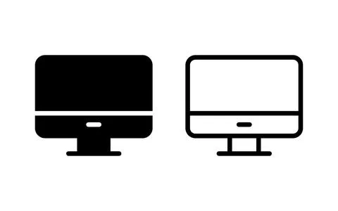 Computer icon vector illustration. computer monitor sign and symbol Stock Illustration
