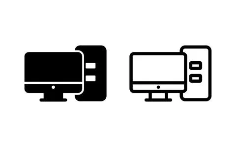 Computer icon vector illustration. computer monitor sign and symbol Stock Illustration