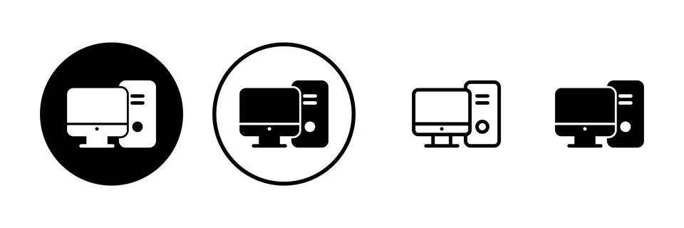 Computer icon vector illustration. computer monitor sign and symbol Stock Illustration