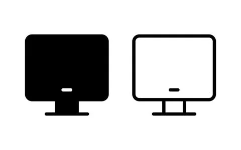 Computer icon vector illustration. computer monitor sign and symbol Stock Illustration