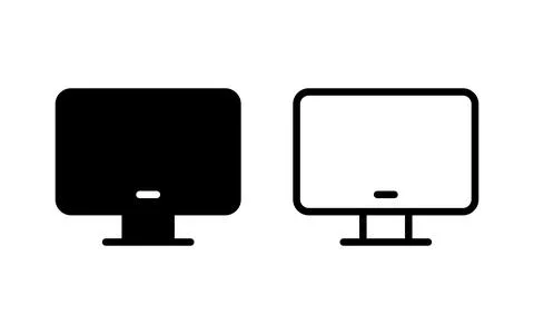 Computer icon vector illustration. computer monitor sign and symbol Stock Illustration