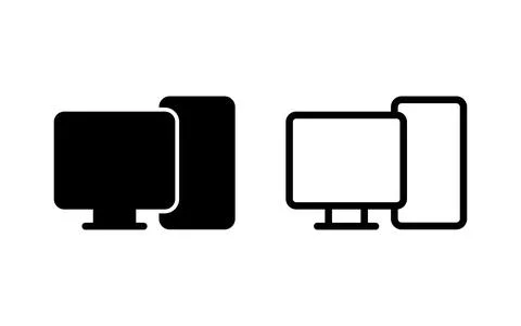 Computer icon vector illustration. computer monitor sign and symbol Stock Illustration