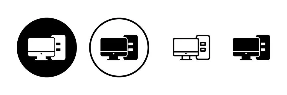 Computer icon vector illustration. computer monitor sign and symbol Stock Illustration