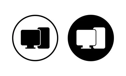 Computer icon vector illustration. computer monitor sign and symbol Illustrazione stock
