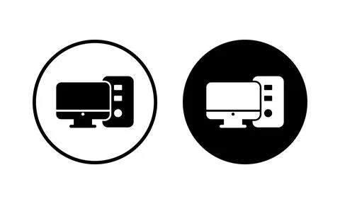 Computer icon vector illustration. computer monitor sign and symbol Stock Illustration