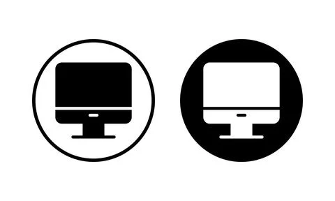 Computer icon vector illustration. computer monitor sign and symbol 스톡 일러스트