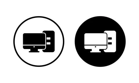 Computer icon vector illustration. computer monitor sign and symbol 스톡 일러스트