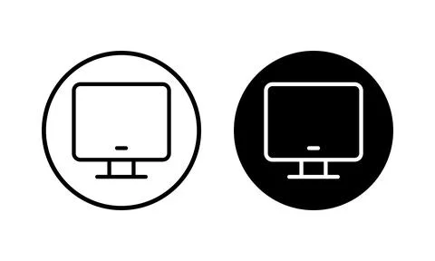 Computer icon vector illustration. computer monitor sign and symbol Stock Illustration