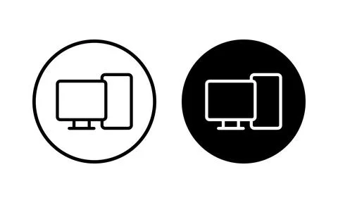 Computer icon vector illustration. computer monitor sign and symbol 스톡 일러스트