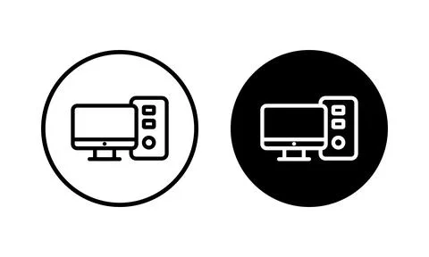 Computer icon vector illustration. computer monitor sign and symbol 스톡 일러스트