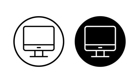Computer icon vector illustration. computer monitor sign and symbol 스톡 일러스트