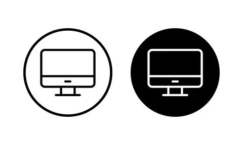 Computer icon vector illustration. computer monitor sign and symbol Stock Illustration