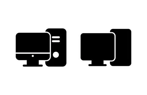 Computer icon vector illustration. computer monitor sign and symbol Illustrazione stock