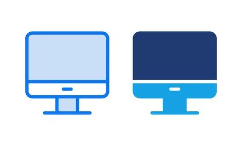 Computer icon vector illustration. computer monitor sign and symbol Stock Illustration