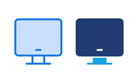 Computer icon vector illustration. computer monitor sign and symbol Stock Illustration