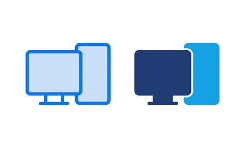 Computer icon vector illustration. computer monitor sign and symbol Illustrazione stock
