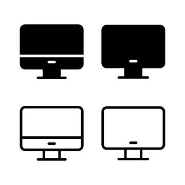 Computer icon vector illustration. computer monitor sign and symbol Illustrazione stock