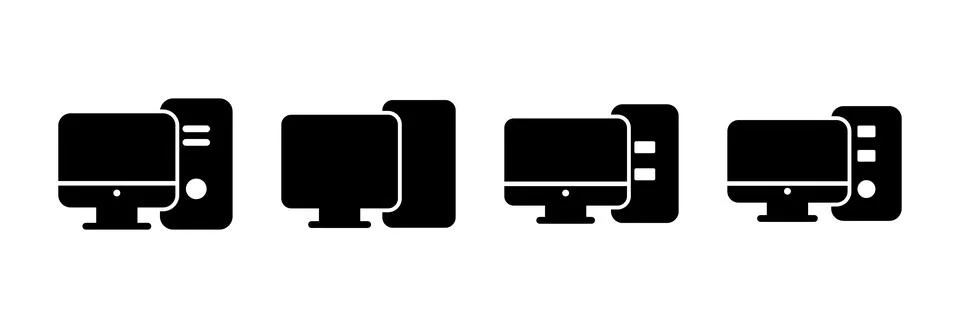 Computer icon vector illustration. computer monitor sign and symbol Stock-Illustration