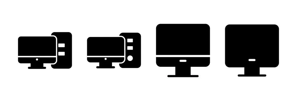 Computer icon vector illustration. computer monitor sign and symbol Stock Illustration