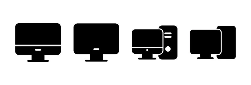 Computer icon vector illustration. computer monitor sign and symbol Stock Illustration