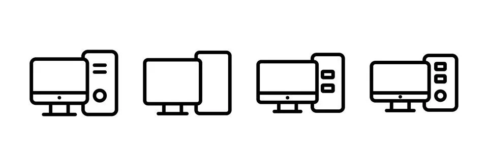Computer icon vector illustration. computer monitor sign and symbol イラスト素材