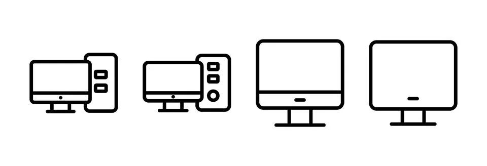 Computer icon vector illustration. computer monitor sign and symbol Stock Illustration