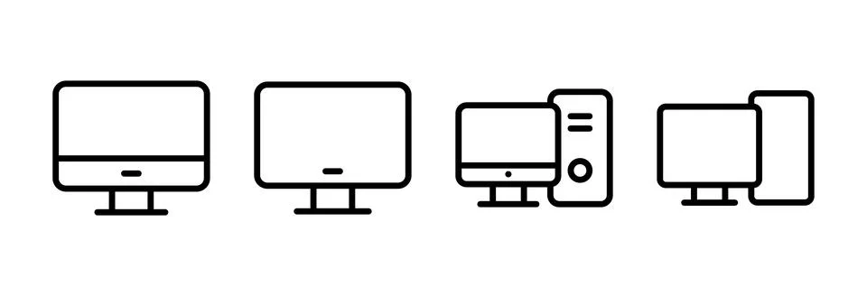 Computer icon vector illustration. computer monitor sign and symbol Stock Illustration