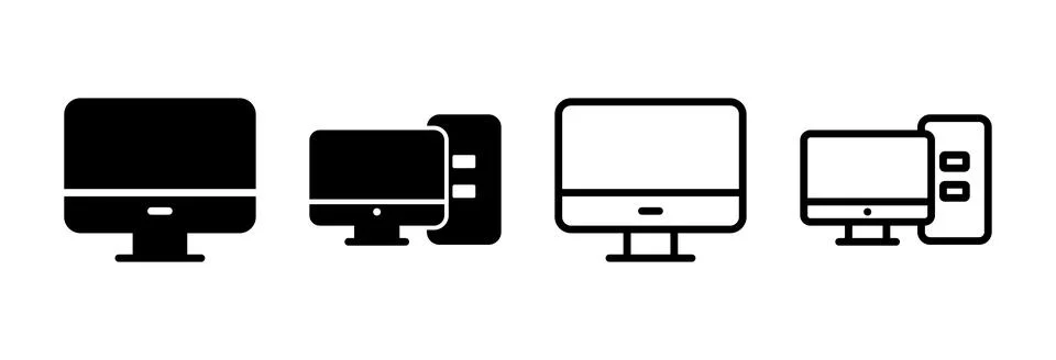 Computer icon vector illustration. computer monitor sign and symbol Stock Illustration
