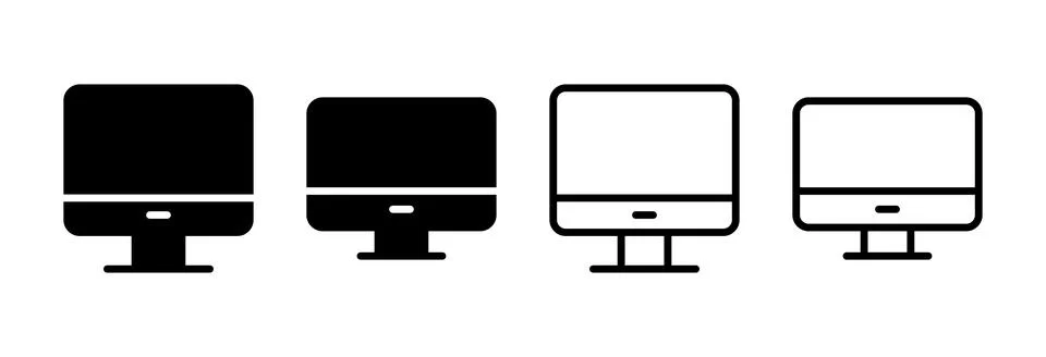 Computer icon vector illustration. computer monitor sign and symbol Stock Illustration