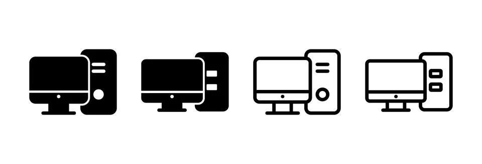 Computer icon vector illustration. computer monitor sign and symbol 스톡 일러스트