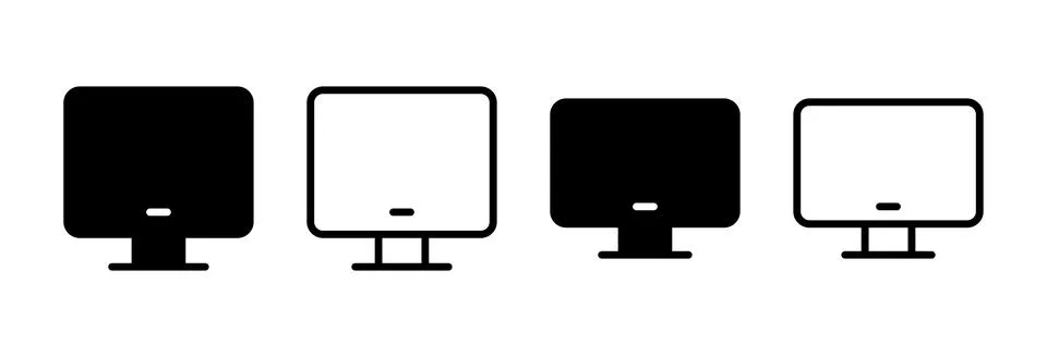 Computer icon vector illustration. computer monitor sign and symbol 스톡 일러스트