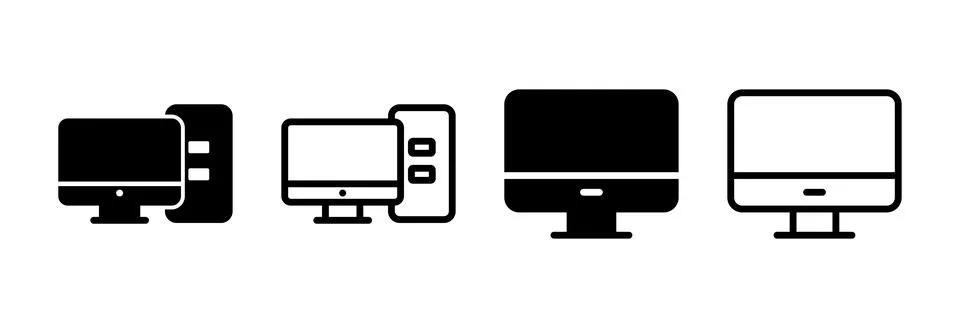 Computer icon vector illustration. computer monitor sign and symbol 스톡 일러스트