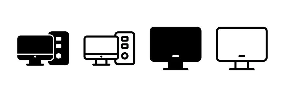 Computer icon vector illustration. computer monitor sign and symbol Stock-Illustration