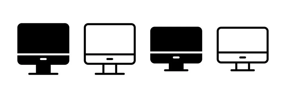 Computer icon vector illustration. computer monitor sign and symbol Stock-Illustration