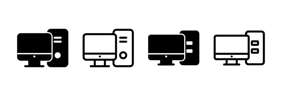 Computer icon vector illustration. computer monitor sign and symbol Stock-Illustration