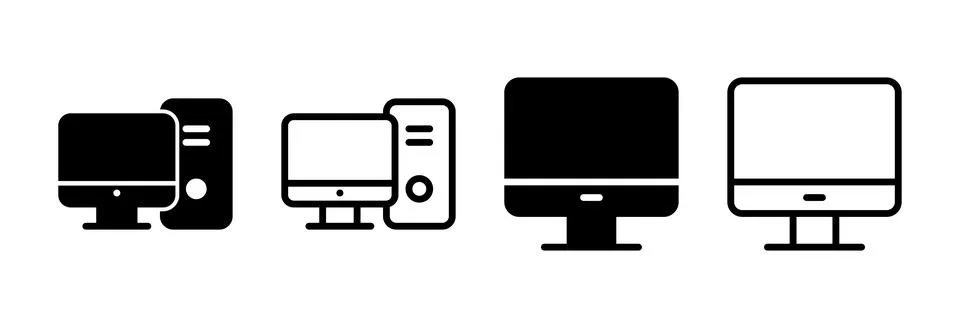 Computer icon vector illustration. computer monitor sign and symbol Stock-Illustration