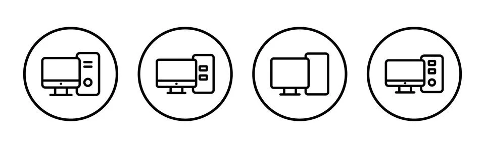 Computer icon vector illustration. computer monitor sign and symbol イラスト素材