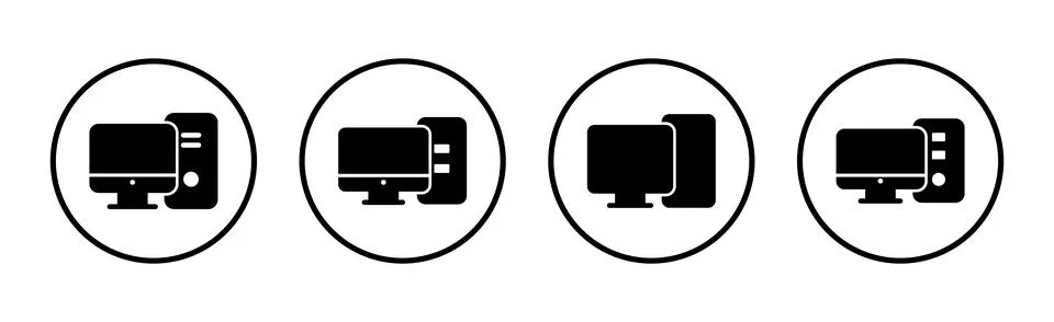 Computer icon vector illustration. computer monitor sign and symbol Stockillustratie