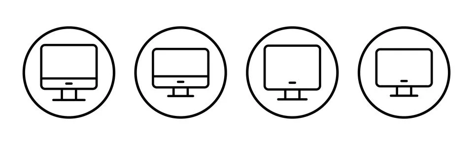 Computer icon vector illustration. computer monitor sign and symbol イラスト素材
